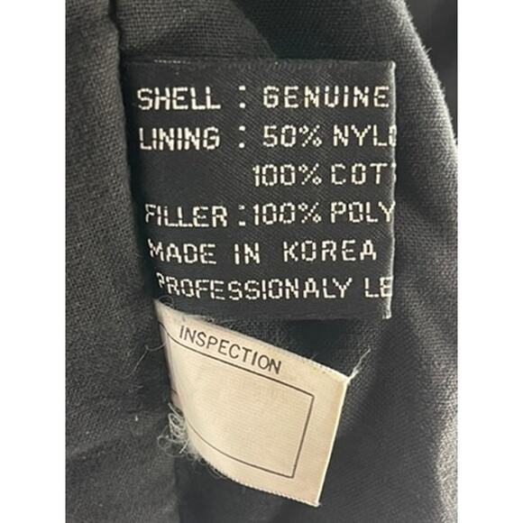 Vintage Byrnes & Baker Black Leather Bomber Jacket Men’s M 80s 90s Moto Biker - Picture 4 of 13